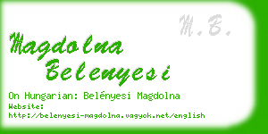 magdolna belenyesi business card